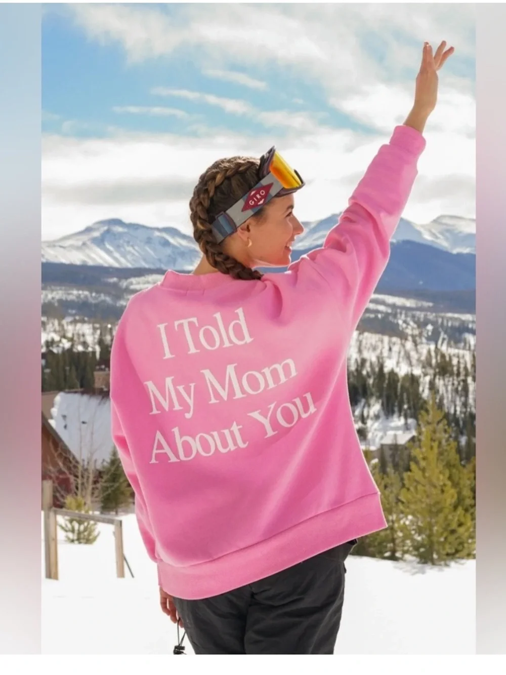 Yllw The Label “I Told My Mom About You” Pink Crewneck
